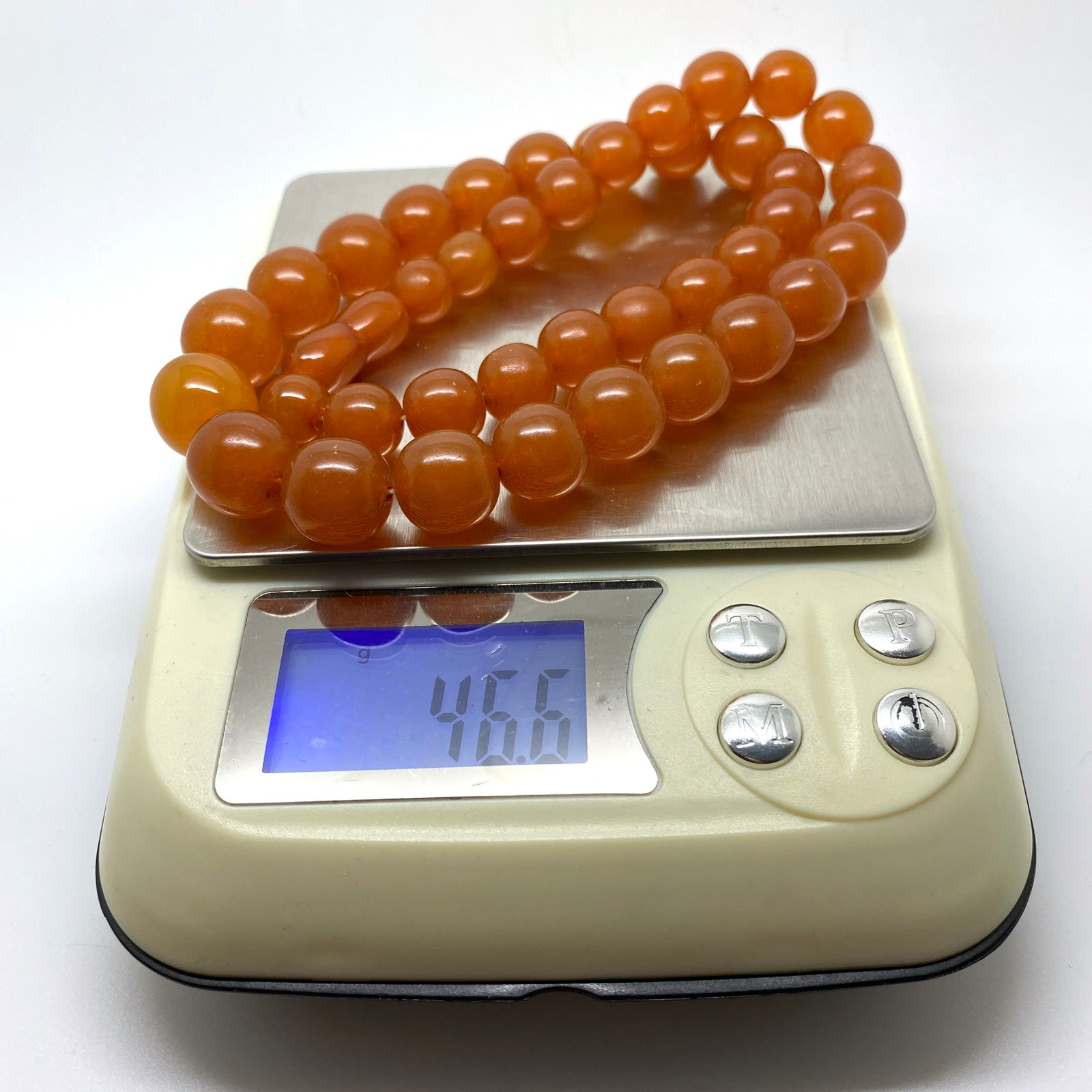 Incredible Vintage Amber Necklace made from Round Amber beads - 6