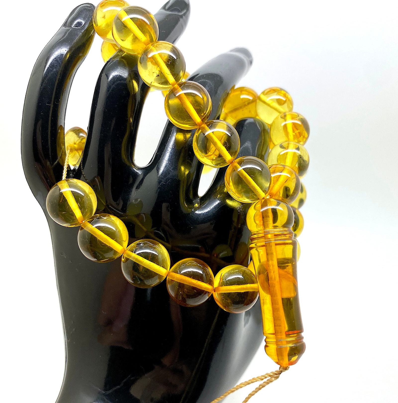 Splendid Amber Tesbih made from Round Amber beads - 6