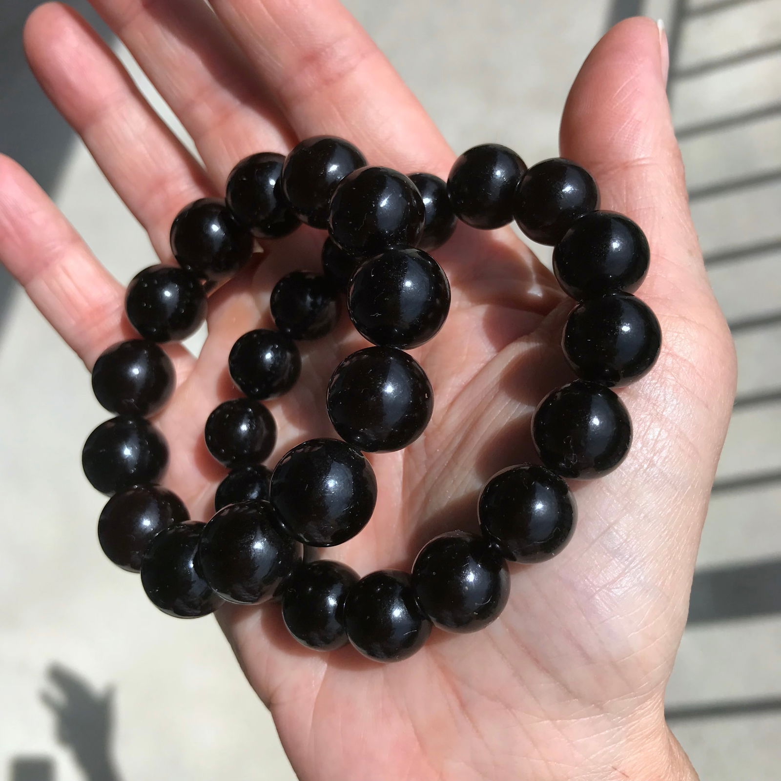 2x bracelet Baltic amber beads in cherry - 7