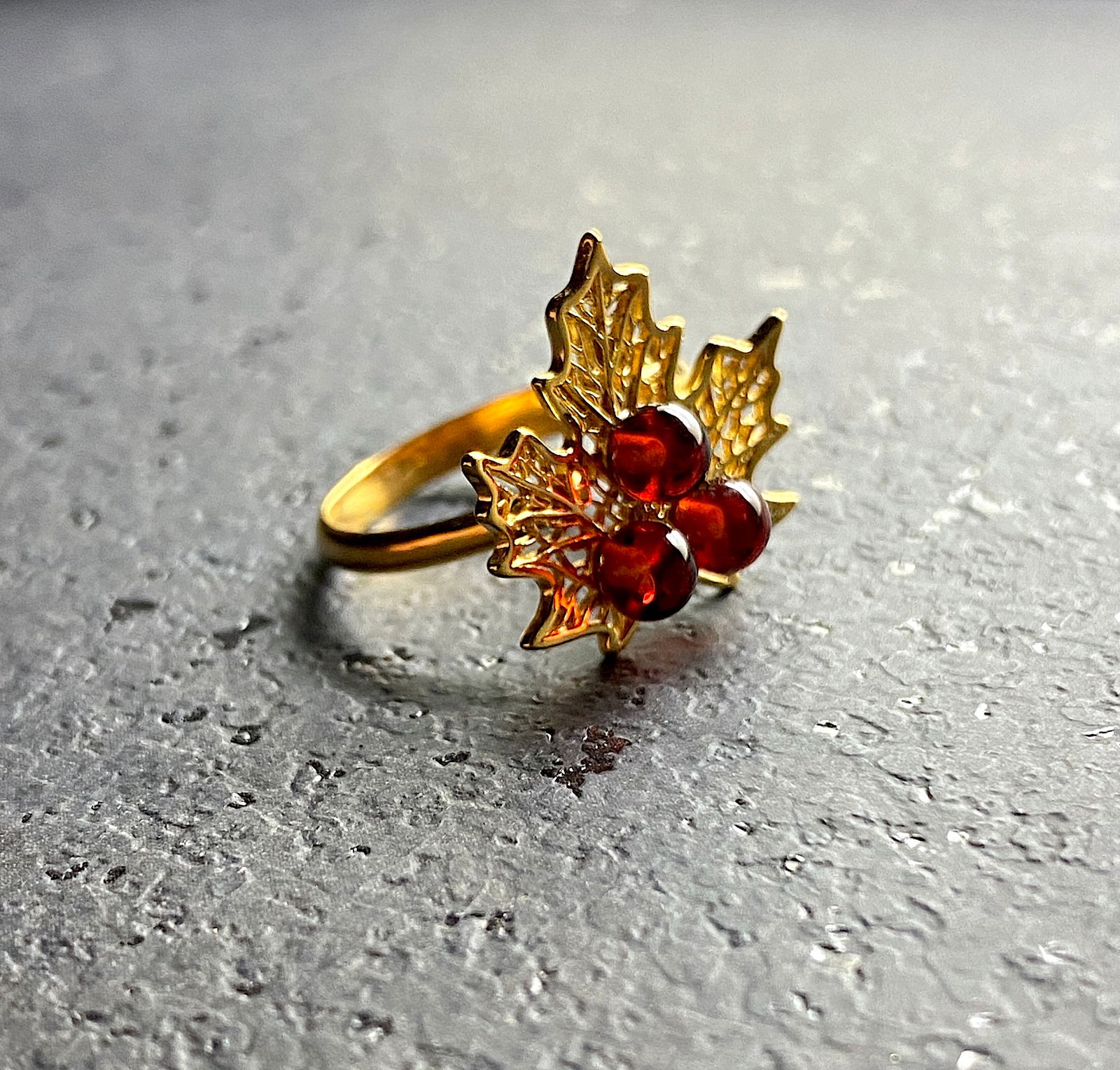 Unique and Beautiful Amber Ring - 10