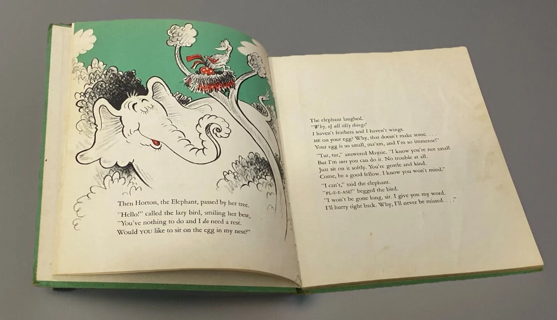 Dr. Seuss Children's Book - Horton Hatches The Egg First Edition Vintage 1940 - 9