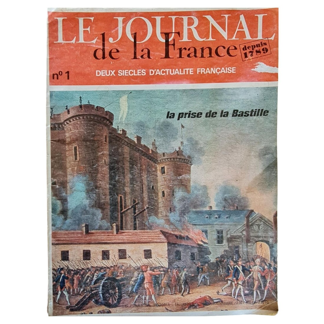 Vintage Magazine "Le Journal de France" - Issue No. 1, April 15, 1969: Title: Vintage Magazine "Le Journal de France" - Issue No. 1, April 15, 1969 Origin: France Dimension: Height: 30 cm (11.8 in) Width: 23 cm (9.1 in) Material: Paper Date: 1969 Description: This is the