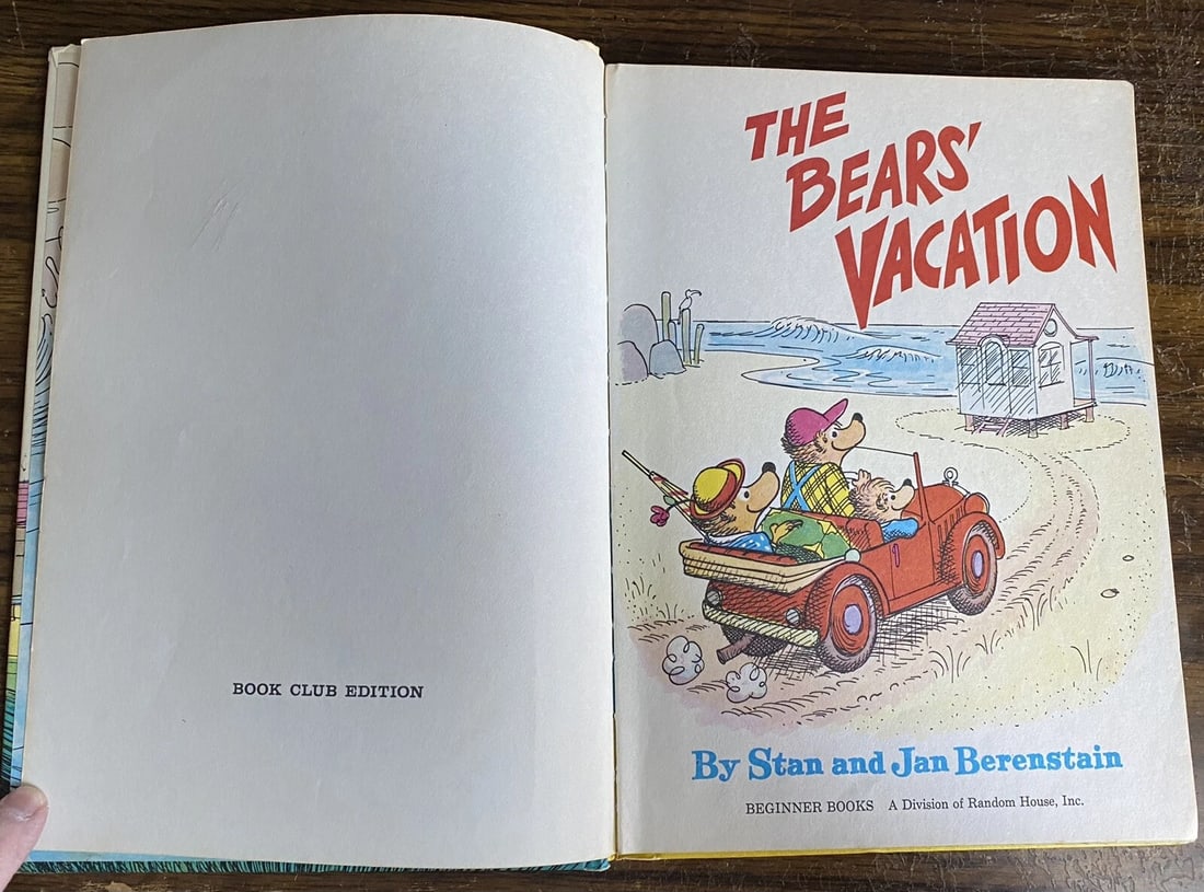 Dr Seuss The Bears' Vacation by Stan and Jan Berenstain 1968 Beginner BooksHC VG - 4
