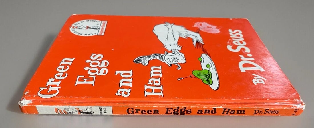 Dr. Seuss Green Eggs and Ham 1960 First Edition HC No DJ Good Condition RARE - 10