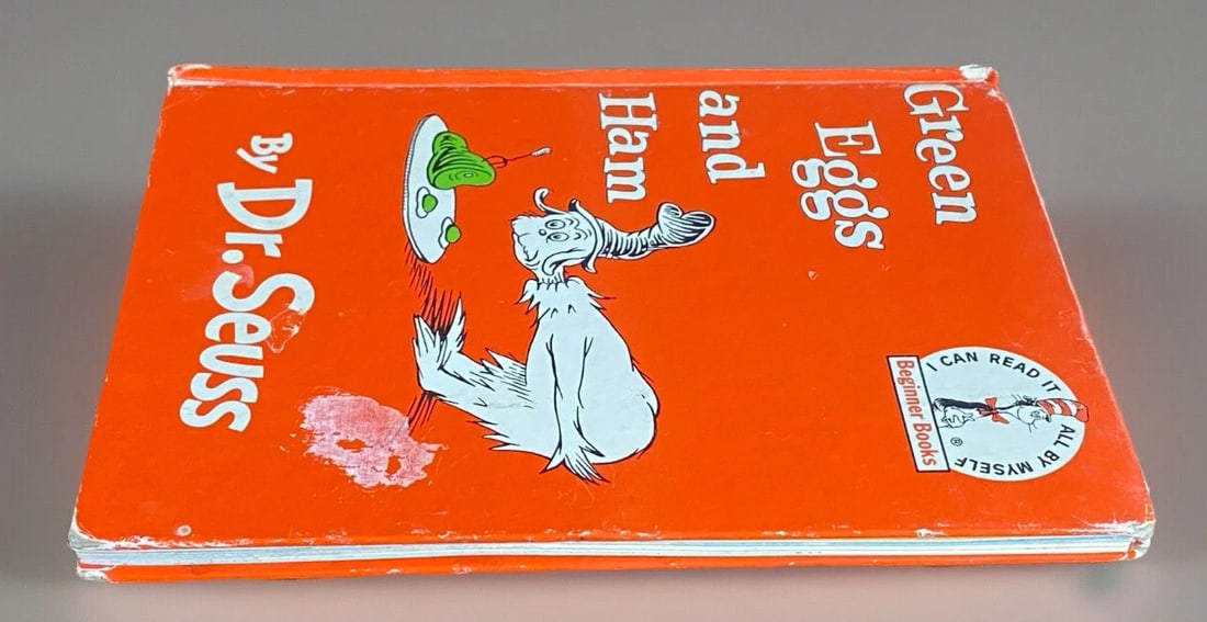 Dr. Seuss Green Eggs and Ham 1960 First Edition HC No DJ Good Condition RARE - 12