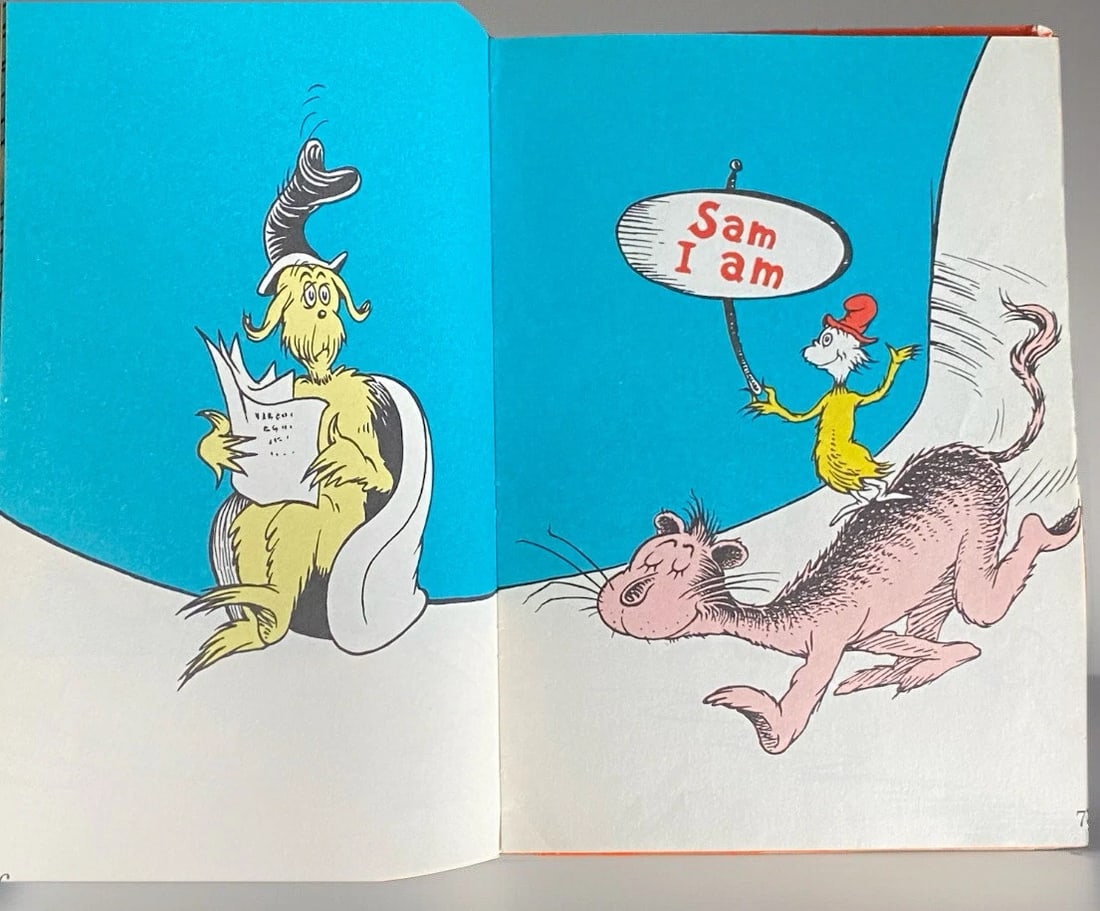 Dr. Seuss Green Eggs and Ham 1960 First Edition HC No DJ Good Condition RARE - 5