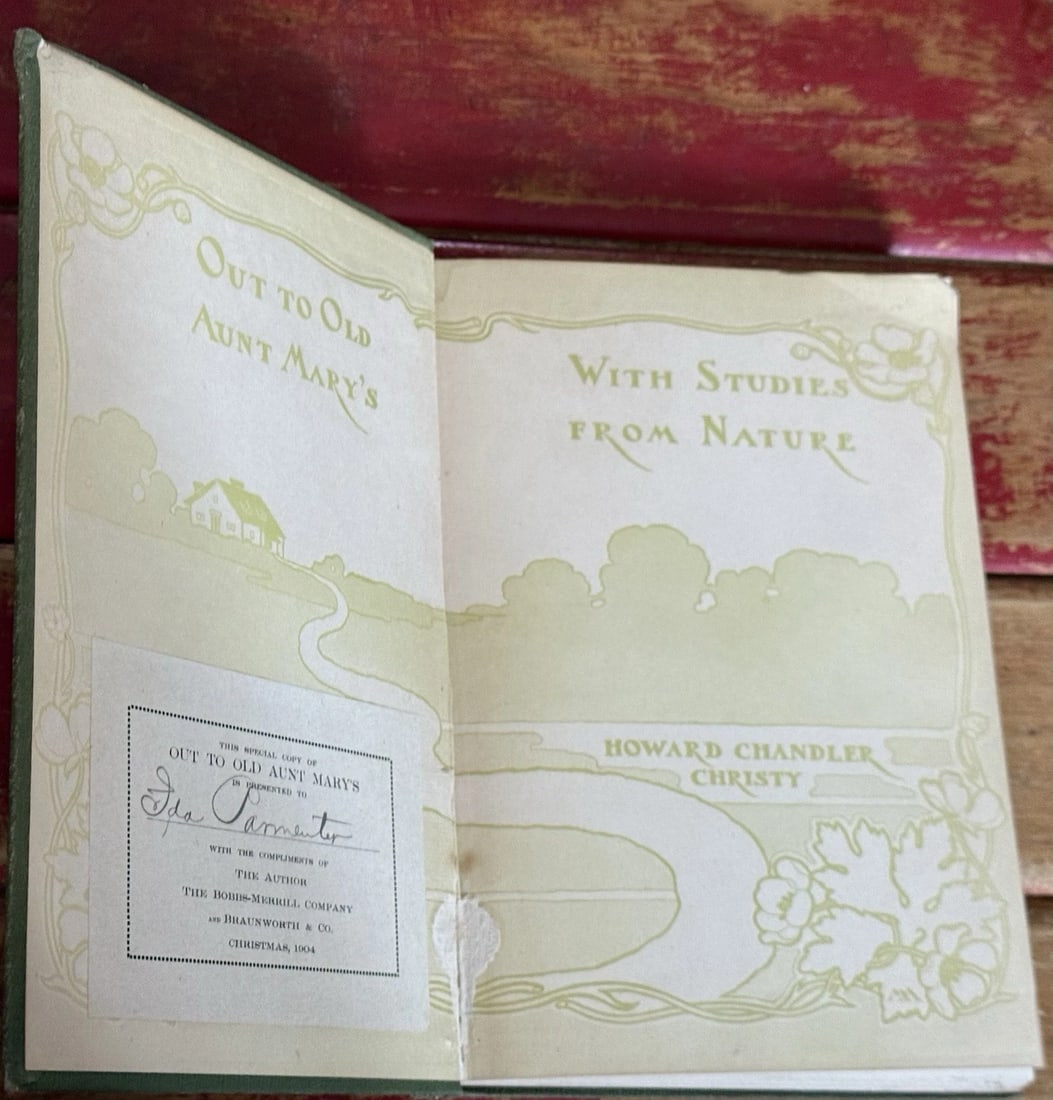 James Whitcomb Riley, Howard Chandler ChristyOUT TO OLD AUNT MARY'S 1stEd/Print - 10