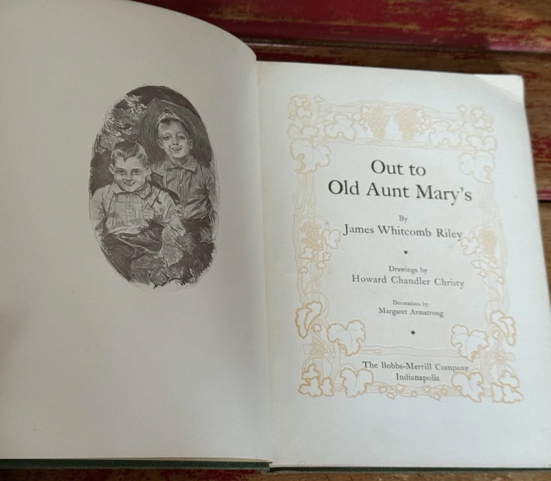 James Whitcomb Riley, Howard Chandler ChristyOUT TO OLD AUNT MARY'S 1stEd/Print - 3