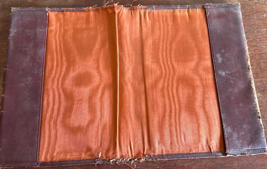 Antique Embossed Leather Bible/Book Cover Hand Tooled Castle/Floral Themes - 4