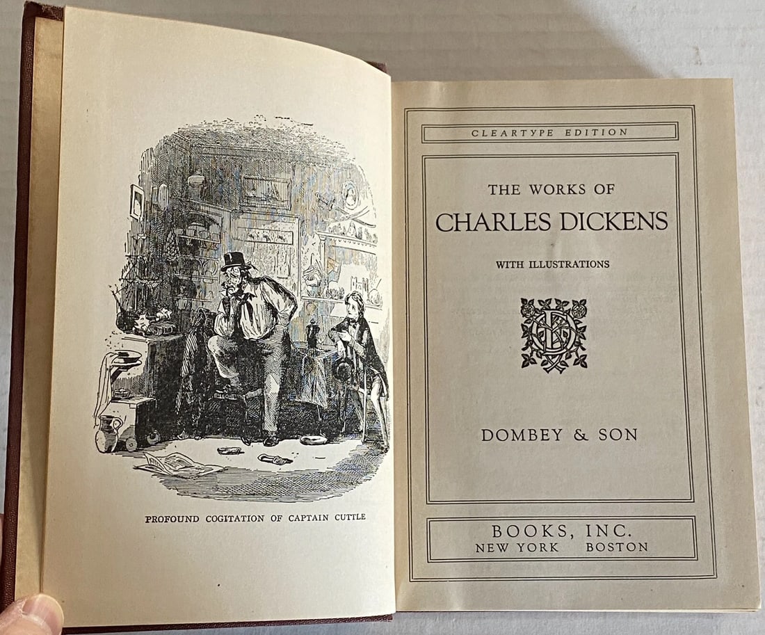 Charles Dickens Dombey and Son Clear Type Edition Books Inc HC 1930’s V Good - 4