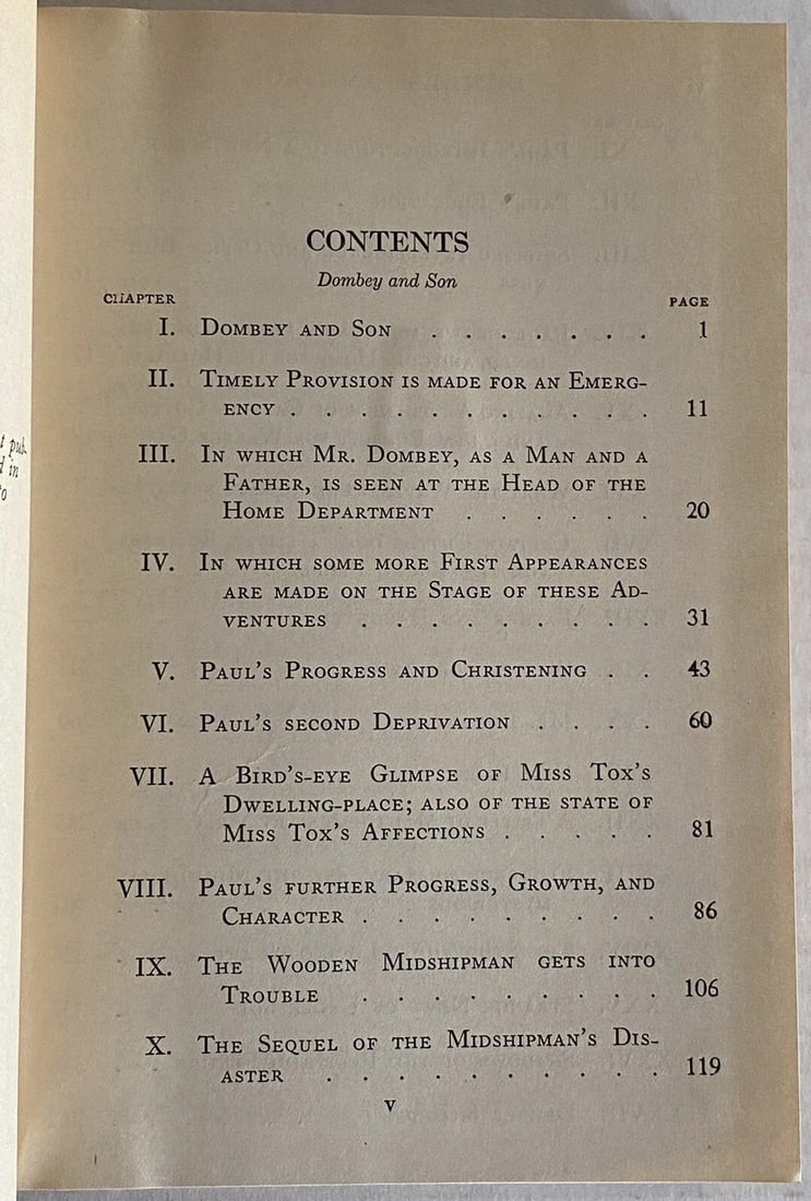 Charles Dickens Dombey and Son Clear Type Edition Books Inc HC 1930’s V Good - 8