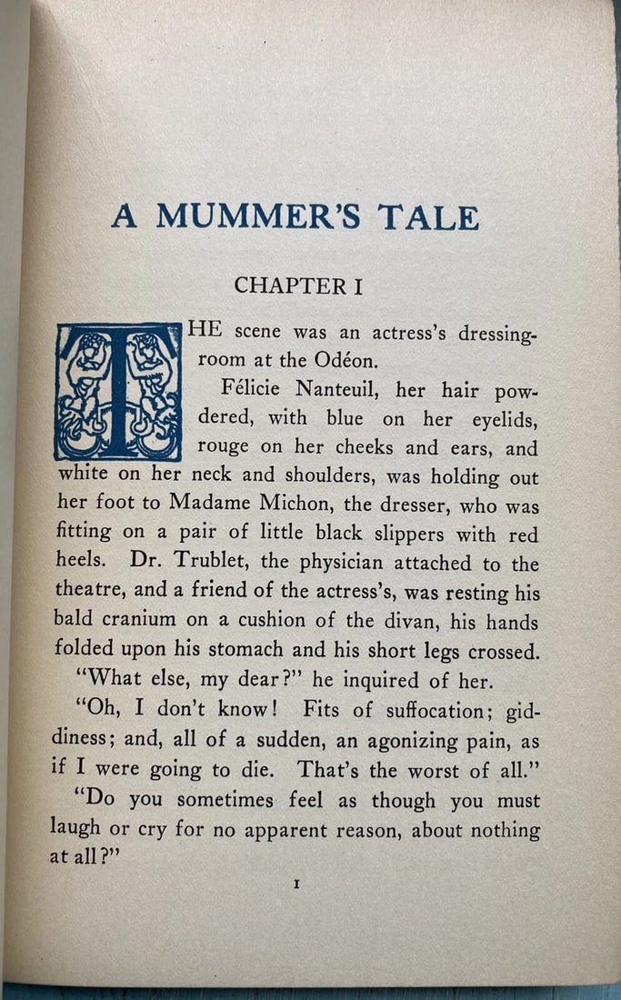 Antique Book A Mummer’s Tale Anatole France Blue Leather 1923 Dodd Mead - 8
