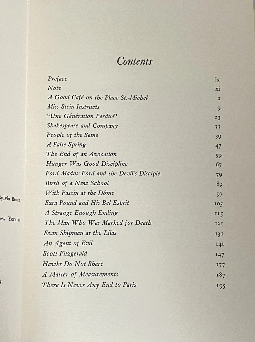 Ernest Hemingway A Moveable Feast Charles Scribner's Sons 1964 1st/1st HC/DJ VG - 6