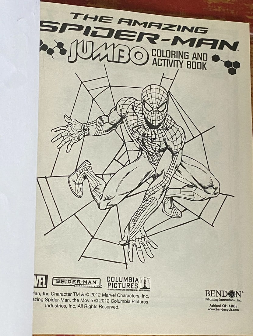 The Amazing Spider-Man Jumbo Coloring And ActivityBook Bendon Very Good 2012 - 7