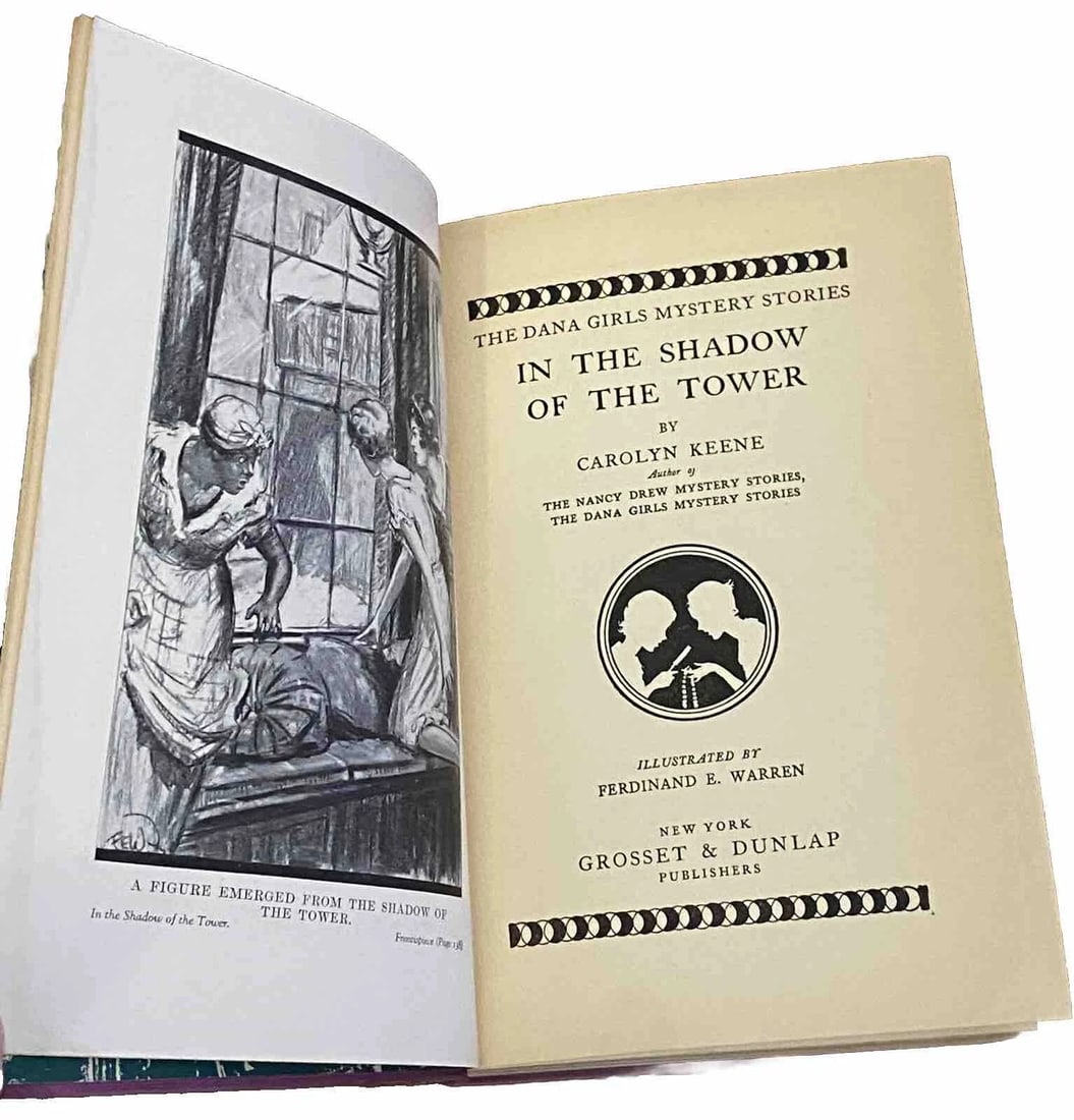 The Dana Girls In the Shadow of the Tower FIRST Edition 1934 Carolyn Keene VG - 3