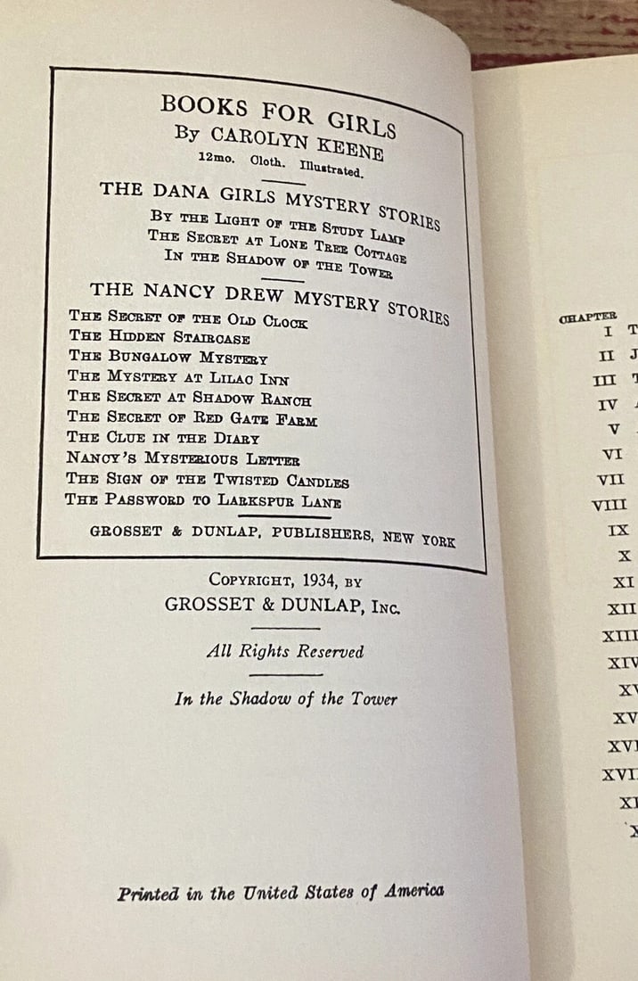 The Dana Girls In the Shadow of the Tower FIRST Edition 1934 Carolyn Keene VG - 4