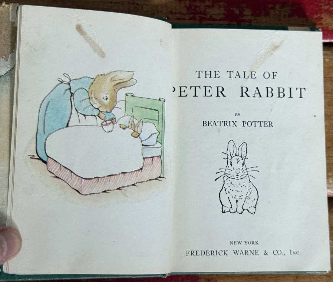 VINTAGE The Tale Of Peter Rabbit By Beatrix Potter HC 1st Printing No Date Good - 7
