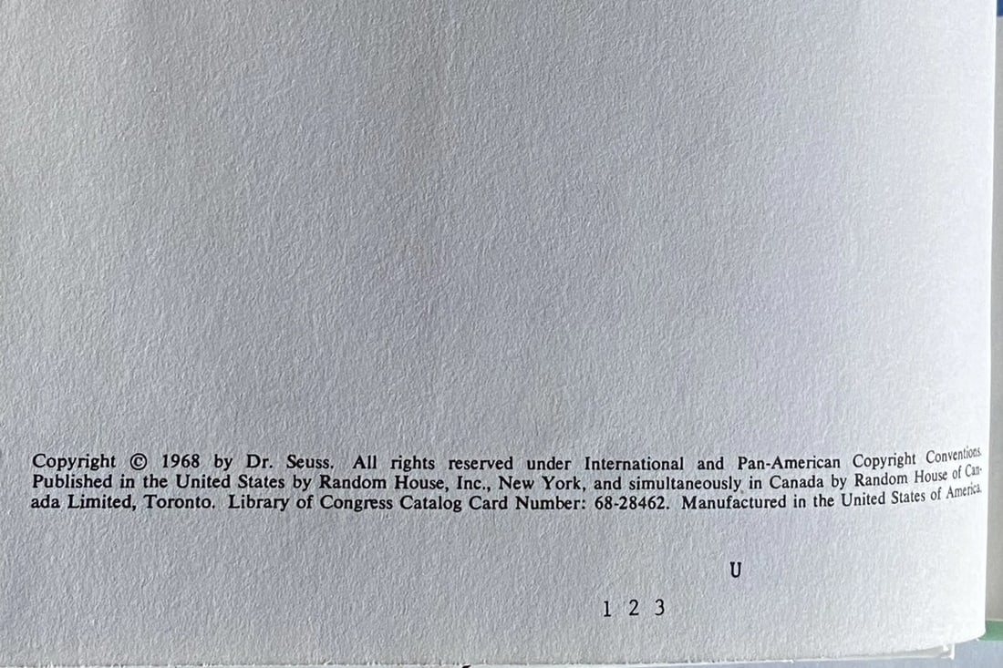 The Foot Book 1968 Dr. Seuss Grolier Book Club Edition Print U 123 Very Good - 5