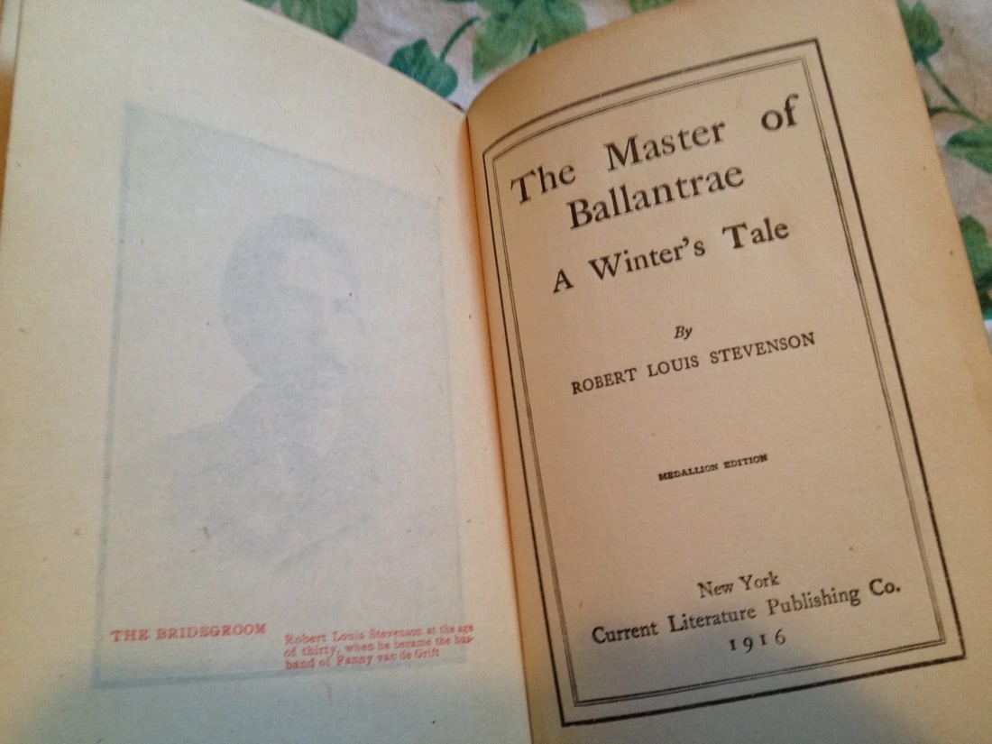 THE MASTER OF BALLANTRAE R.L.Stevenson Medallion Ed. HC 1916 CurrentLiterature - 2