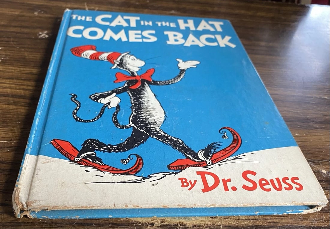 FIRST EDITION Dr Seuss Cat in the Hat Comes Back Very Early Print 1958 Good - 5