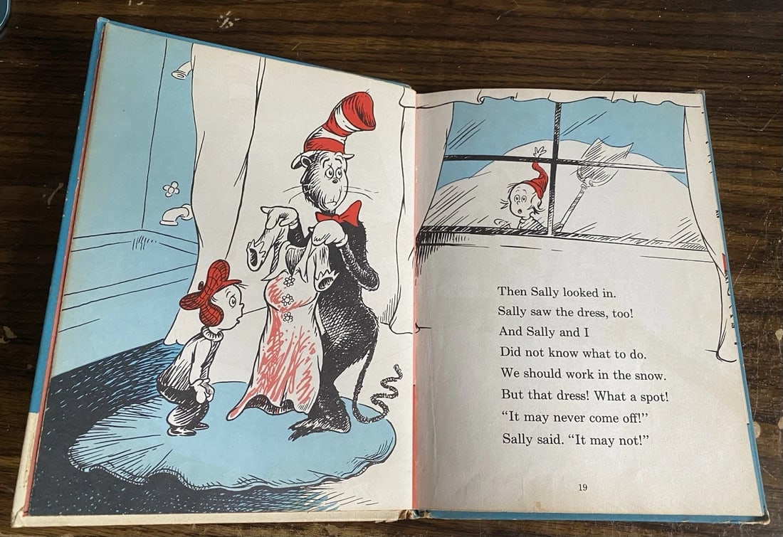 FIRST EDITION Dr Seuss Cat in the Hat Comes Back Very Early Print 1958 Good - 8