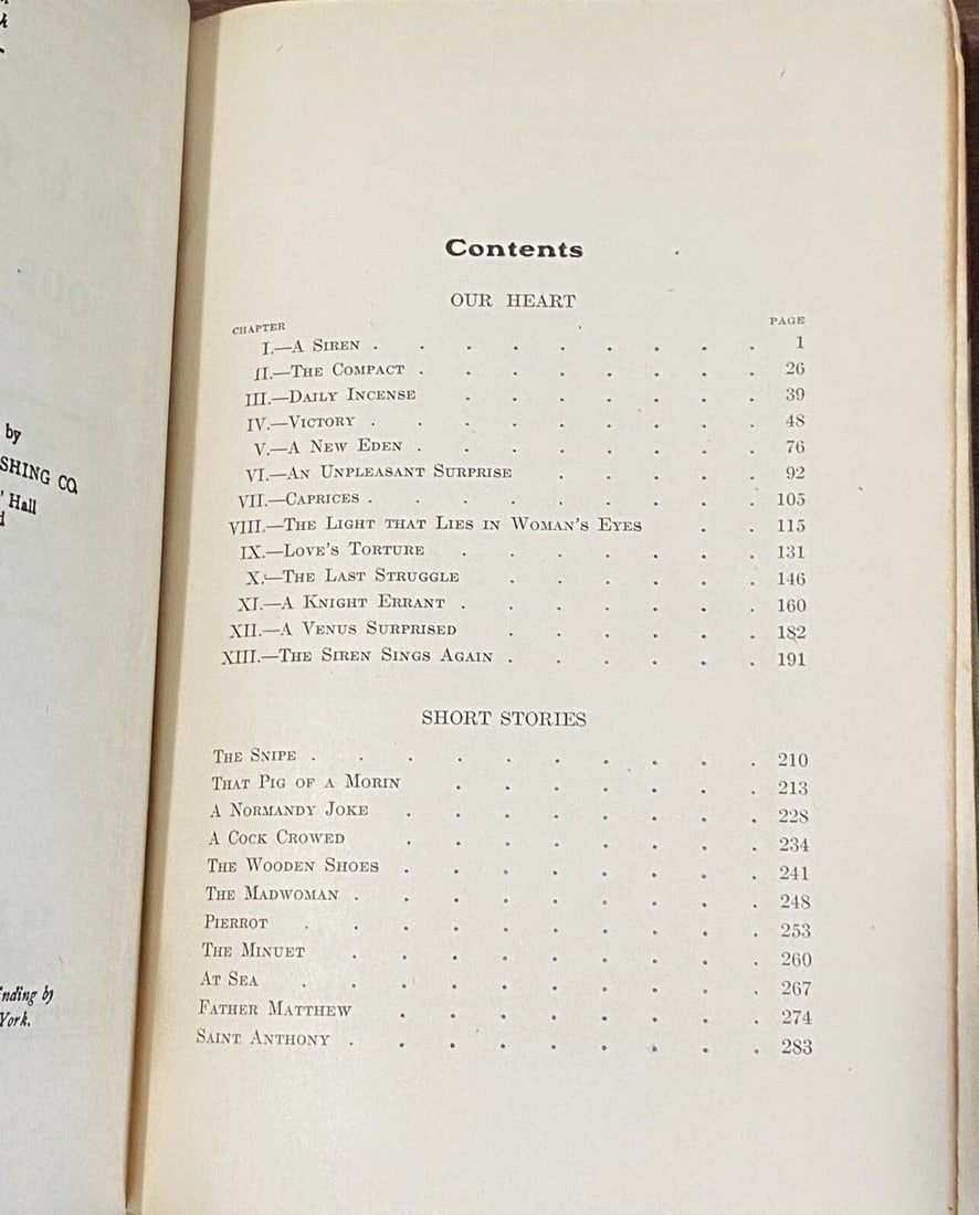 Guy De Maupassant Our Heart, The Snip1910 Pearson Ltd. Ed. #173/1000 Illustrated - 7