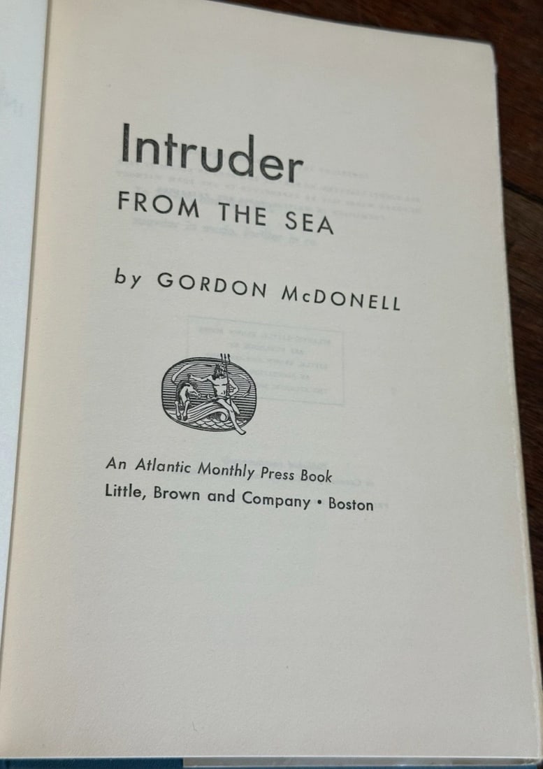 Intruder From The Sea Gordon McDonnell HC/DJ Little, Brown 1953 Very Good - 2