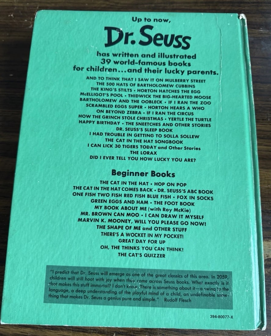 Dr. Seuss Horton Hatches the Egg 1968 HC Random House 1940 Reprint Ed. Good Cond - 2