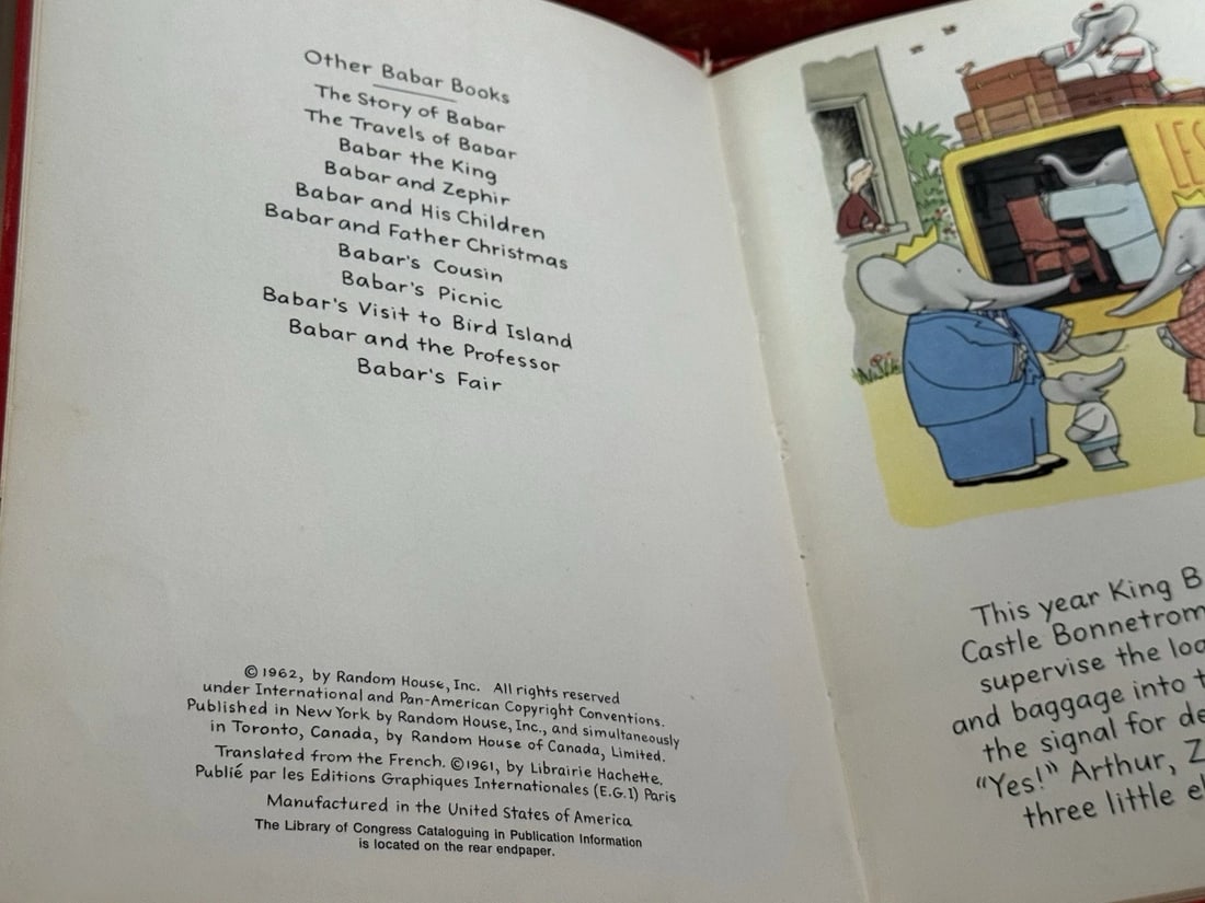 Babar’s Castle by Laurent De Brunhoff 1st Ed.1962 Random House HC Illustrated - 7