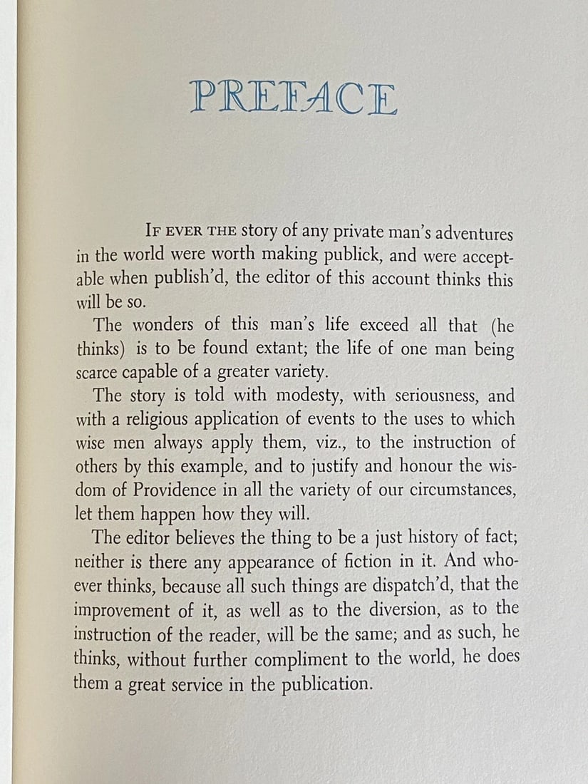 Franklin Library ROBINSON CRUSOE- Daniel Defoe-1/4 Leather 1979 Unread NEW Cond. - 14