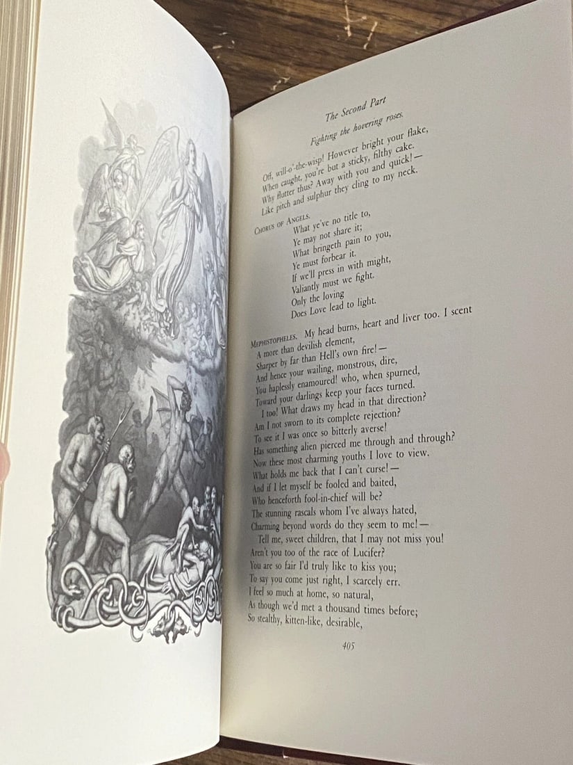 Franklin Library Quarter Leather FAUST Parts 1&2 Goethe 1981 Illustrated Fine - 8