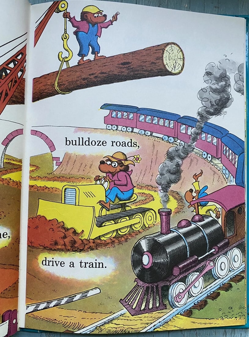 1974 Berenstain Bears He Bear She Bear 1st Ed Grolier Book Club HC Very Good - 9