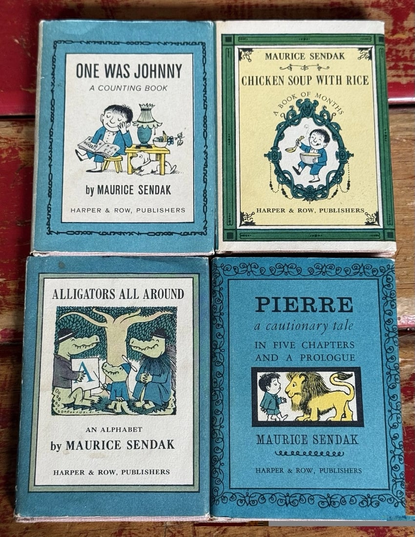 NUTSHELL LIBRARY by Maurice Sendak/ Harper & Row, 1962 (4 Mini Books) - 4