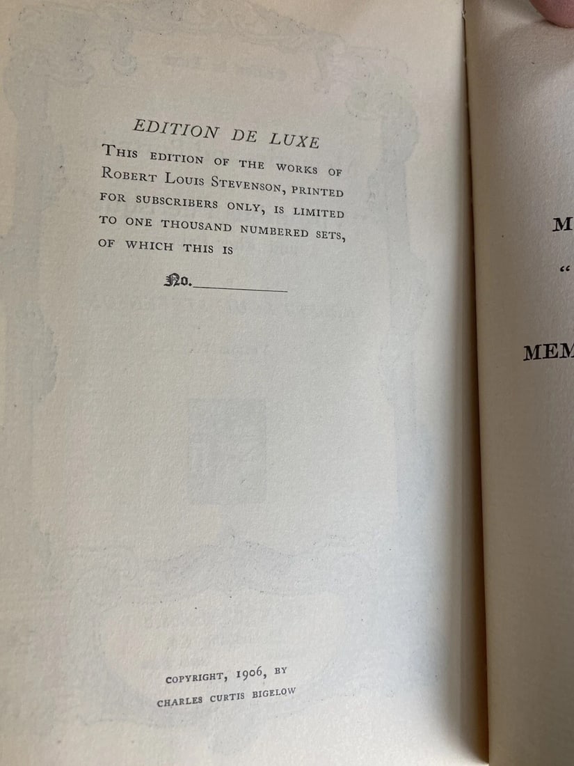 Robert L. Stevenson VirginibusPuerisque DeLuxe LimitedEd. of 1,000 Brainard 1906 - 12