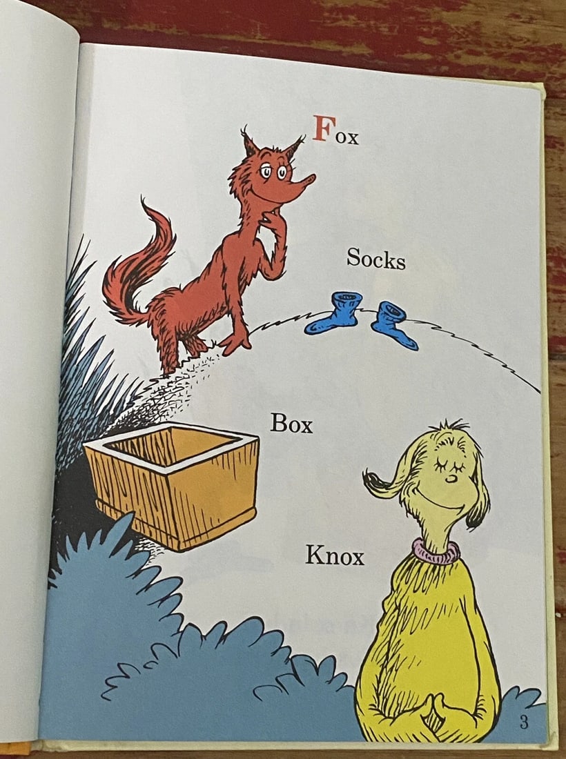 Fox In Socks by Dr. Seuss 1993 Random House Hardcover Very Good - 8