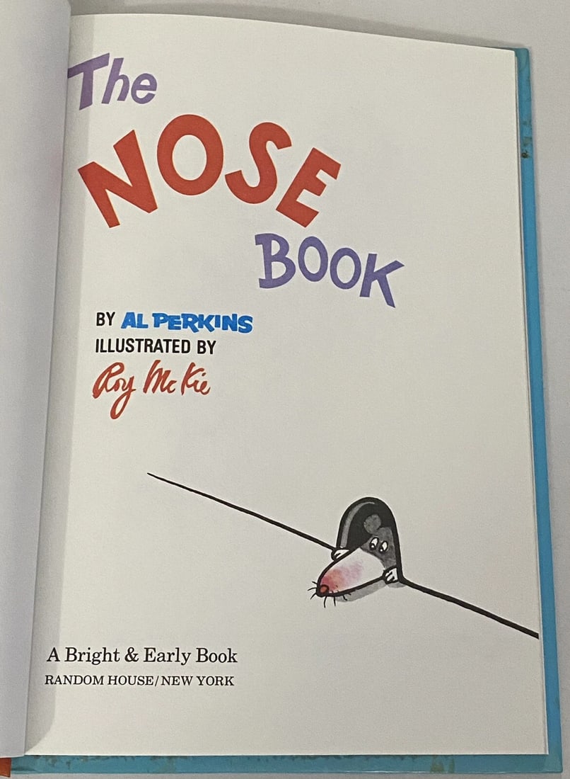 1970 The Nose Book Al Perkins Dr Seuss Bright & Early Book Club Edition HC - 3