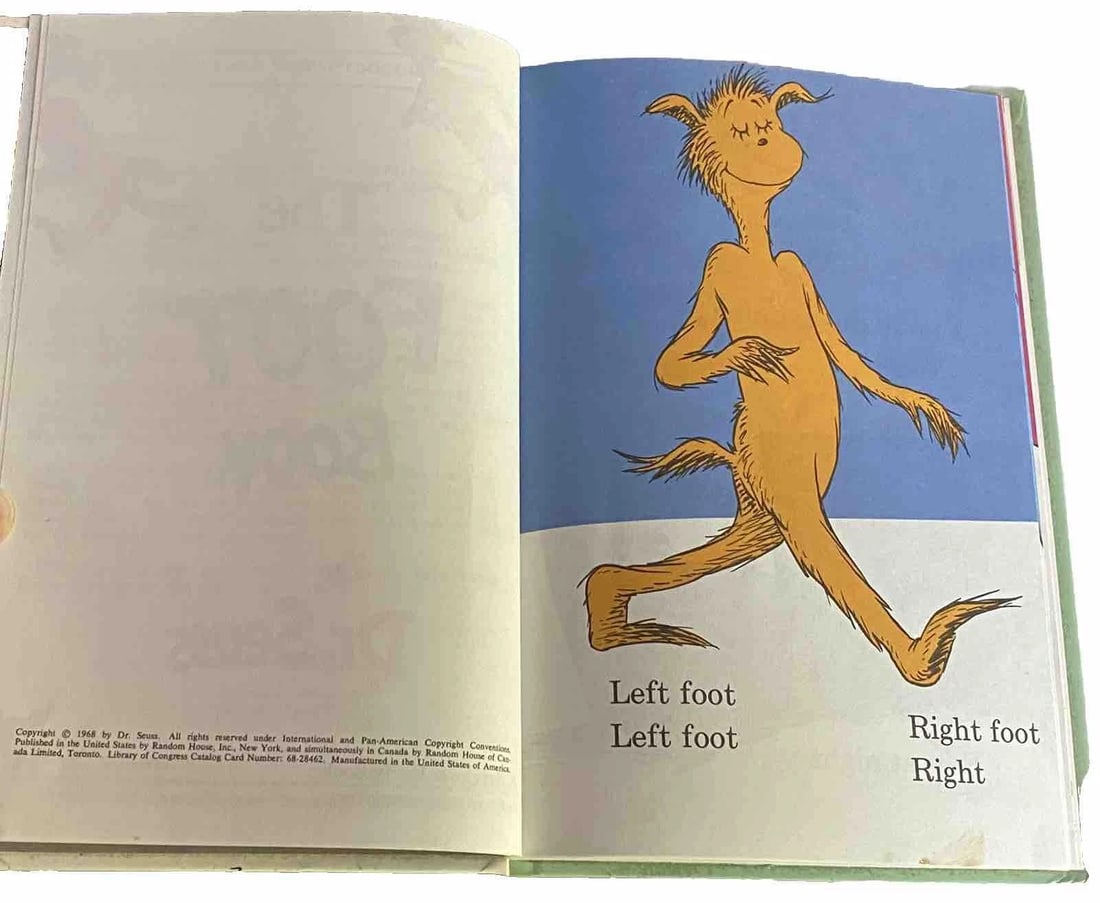 THE FOOT BOOK Dr. Seuss Grolier 1stEd Reprint 1993 Like New HC No Writing RARE - 6