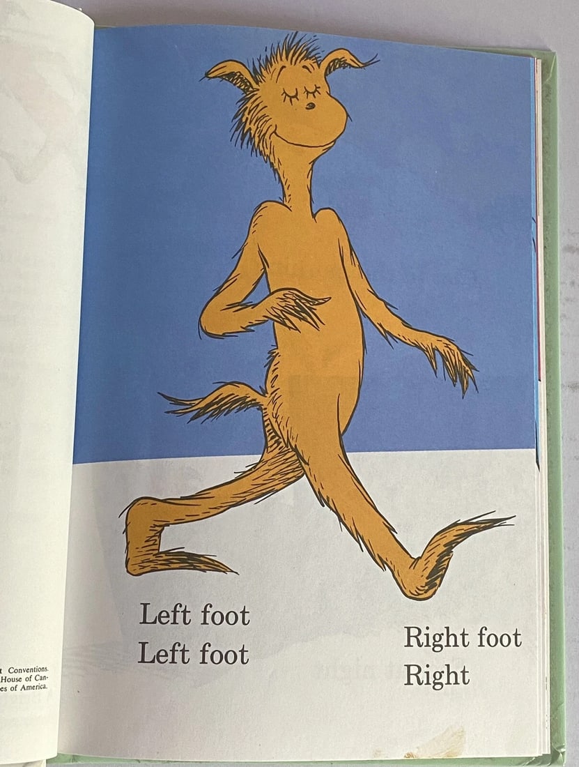 THE FOOT BOOK Dr. Seuss Grolier 1stEd Reprint 1993 Like New HC No Writing RARE - 7