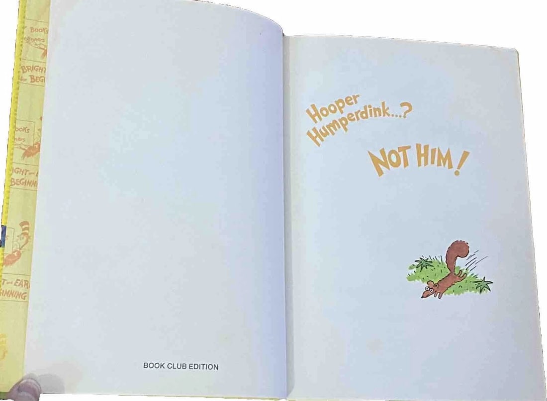 Dr Seuss, as Theo LeSieg HOOPER HUMPERDINK? NOT HIM! 1976 1st BC ED/Print RARE - 7