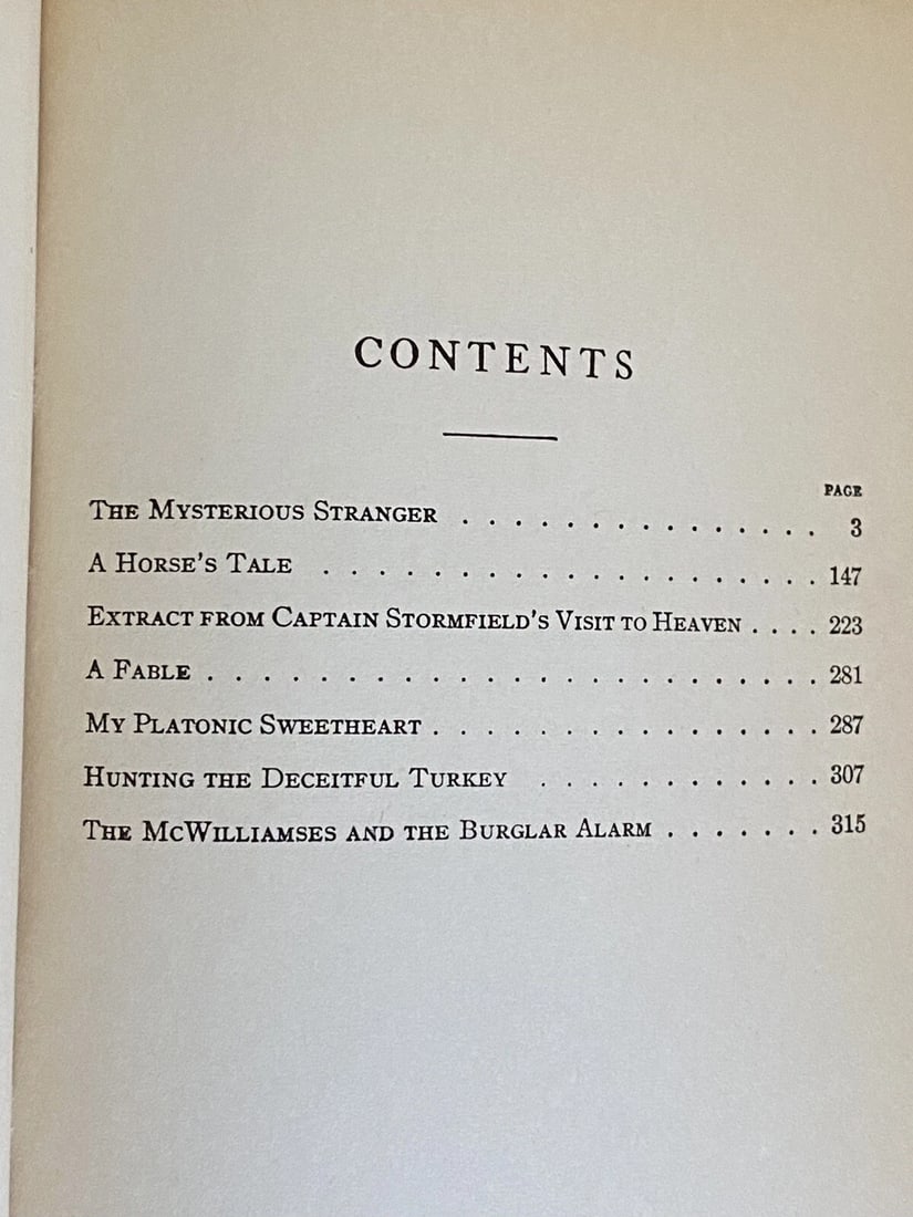 1922 COMPLETE WORKS OF MARK TWAIN VOL.VIII The Mysterious Stranger HC Very Good - 5