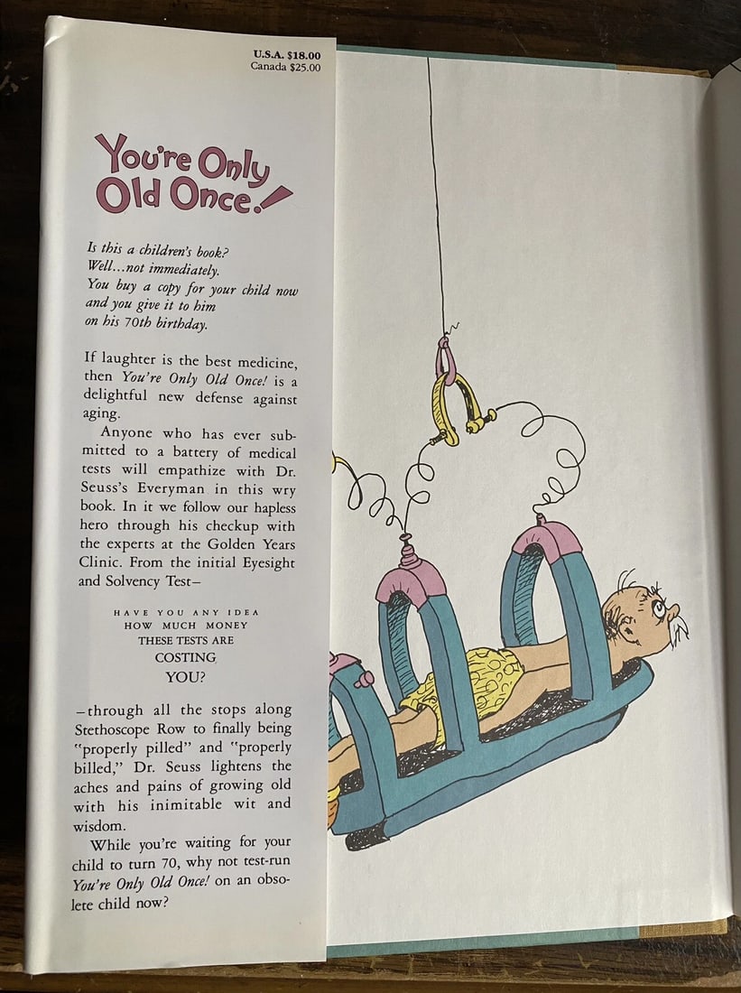 You're Only Old Once by Dr. Seuss Book 1986 1st Edition 5th Printing HB DJ - 9