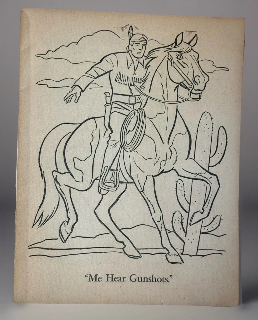The Lone Ranger Coloring Book 1959 Rare 10 Cent Authorized Edition - 3