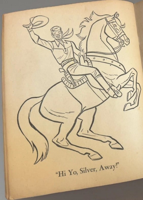 The Lone Ranger Coloring Book 1959 Rare 10 Cent Authorized Edition - 7
