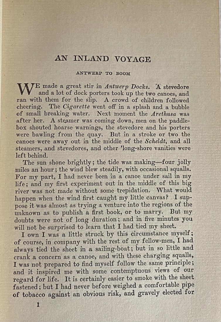 Robert L. Stevenson Inland Voyage Vol. V LimitedEd. of 1,000 Brainard 1906 HC - 8
