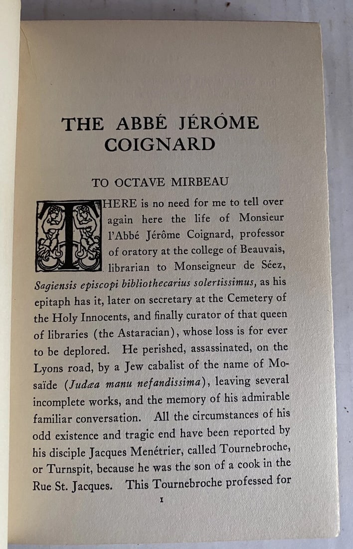 Antique Book The Opinions Of Jerome CoignardAnatole FranceLeather 1924 Dodd Mead - 4
