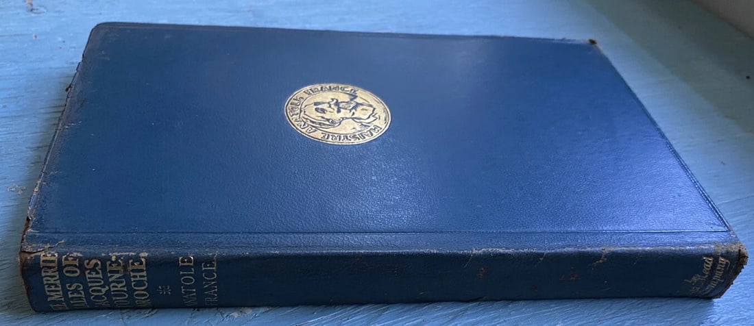 The Merrie Tales Of Jacques Tourne Broche Anatole France Blue Leather 1923 Dodd - 5