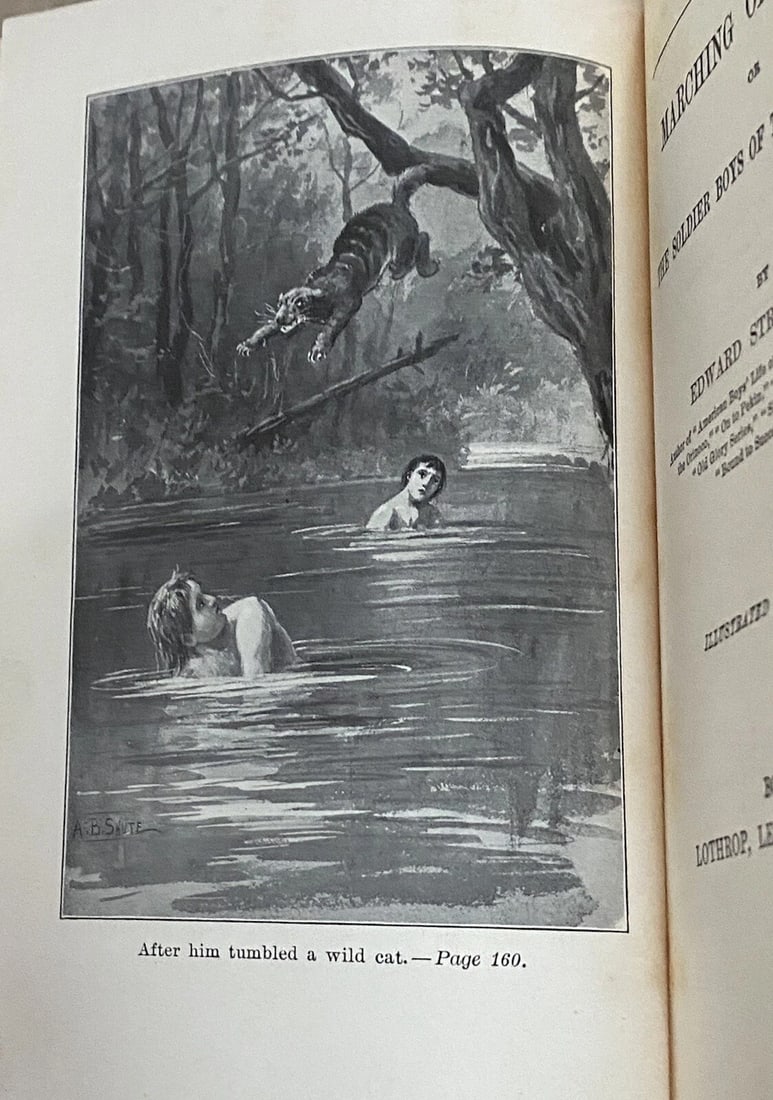 Marching On Niagara Edward Stratemeyer 1902 Lothrop HC RARE VG Condition - 3