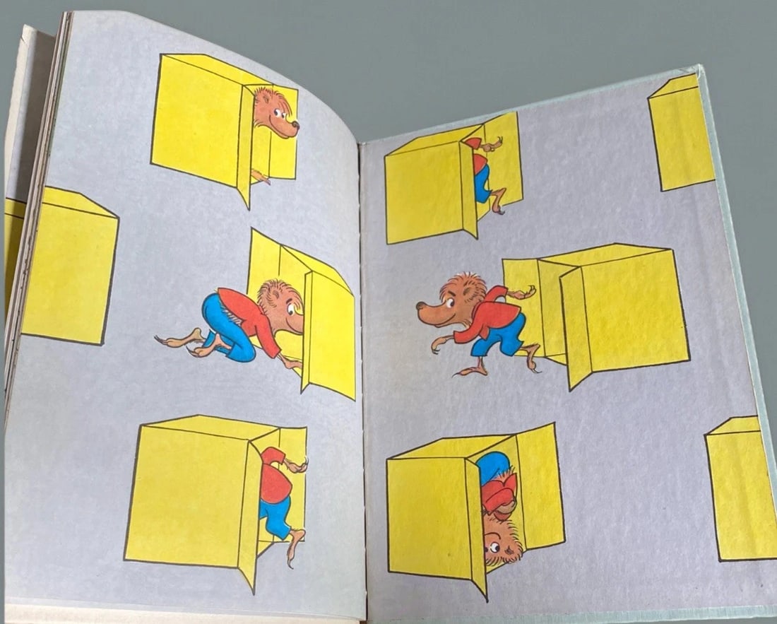 Inside Outside Upside Down Stan Jan Berenstain 1968 Bright Early Hardcover Good - 11