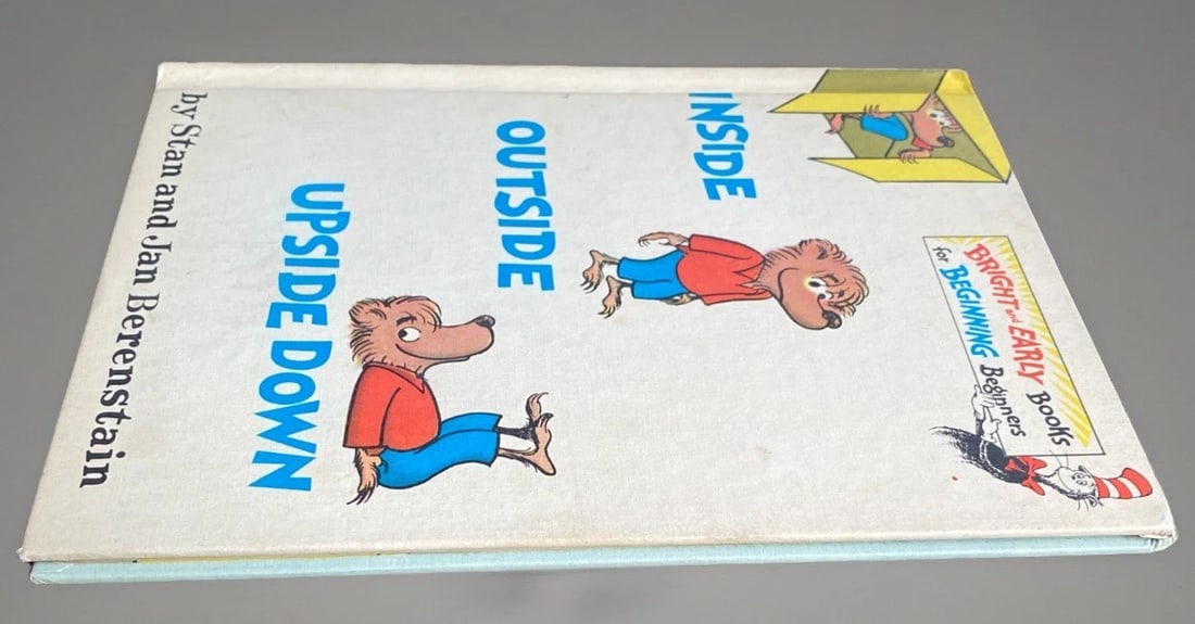 Inside Outside Upside Down Stan Jan Berenstain 1968 Bright Early Hardcover Good - 12