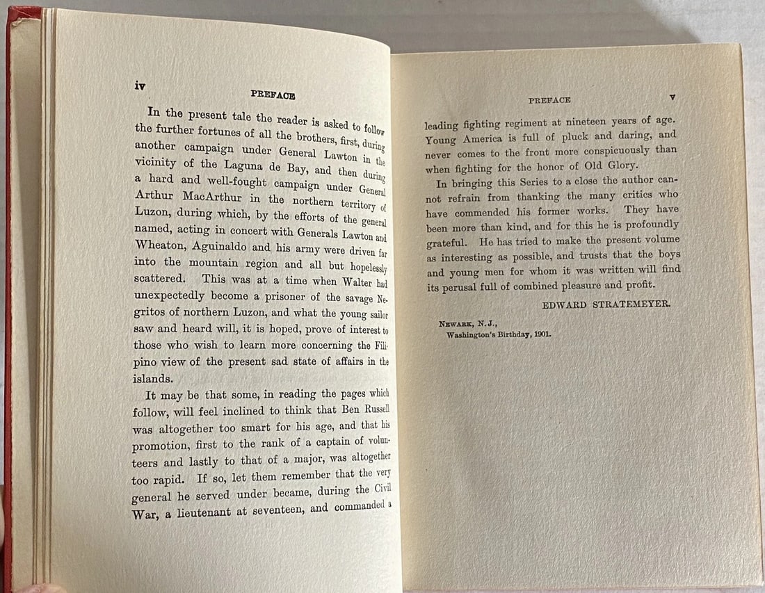 Under MacArthur In Luzon Edward Stratemeyer Old Glory Series HC 1901 Very Good! - 14